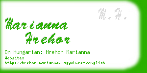 marianna hrehor business card